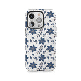 Nadruk w kwiaty indygo