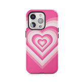 Promienny różowy blask serca