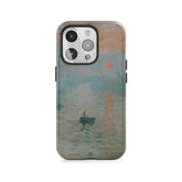 Odbicia karmazynowego wschodu słońca