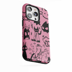 Pink Sketchy Cat Chaos